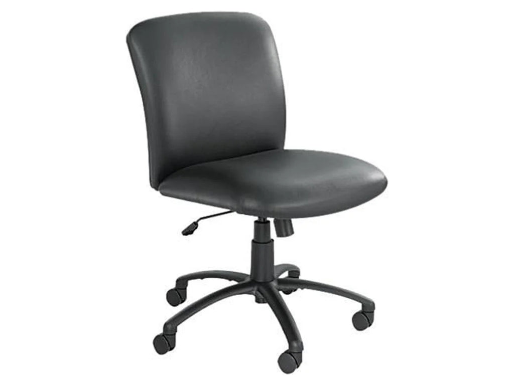 Black Vinyl Mid-Back Swivel Tilt Chair H842081