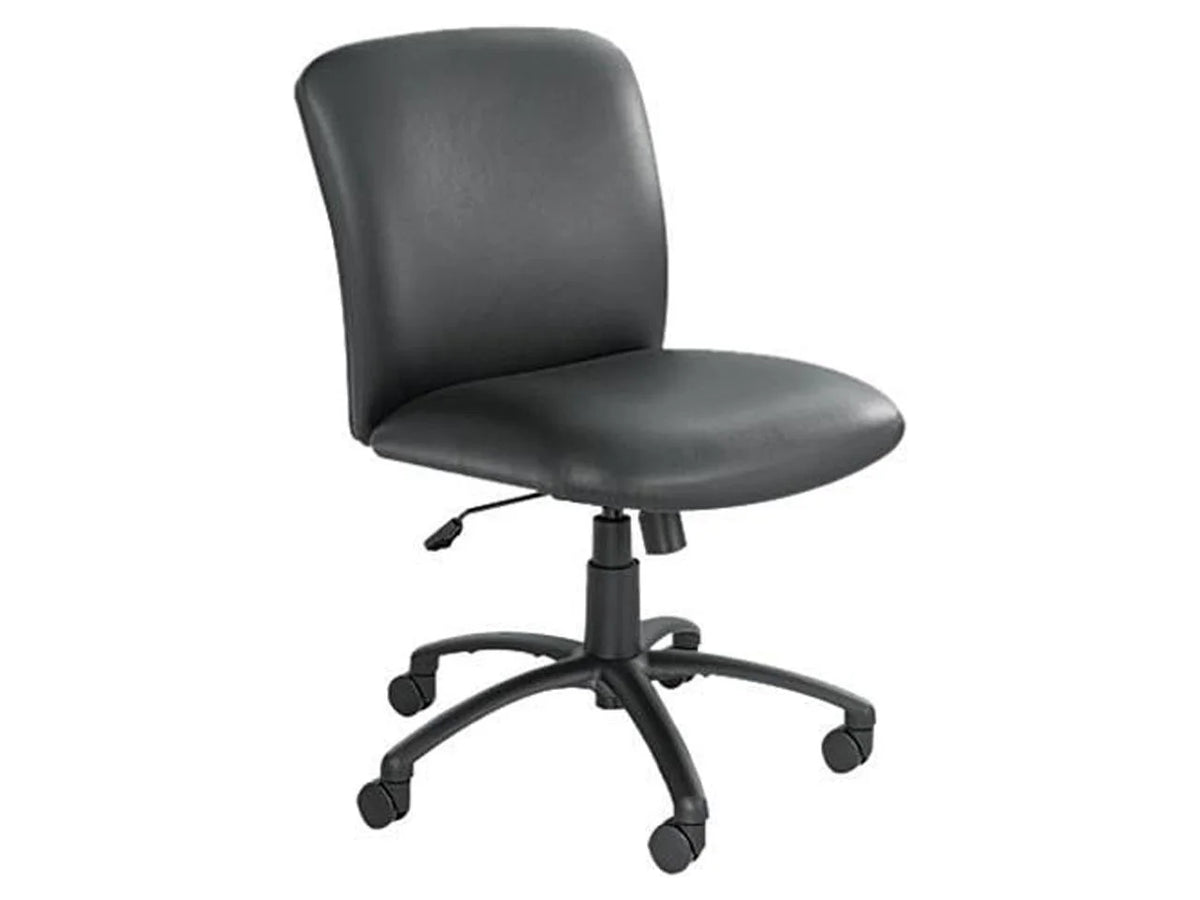Black Vinyl Mid-Back Swivel Tilt Chair H842081