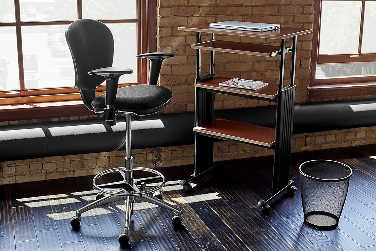 Height-Adjustable Desk with Keyboard Storage and 4 Wheels P745505
