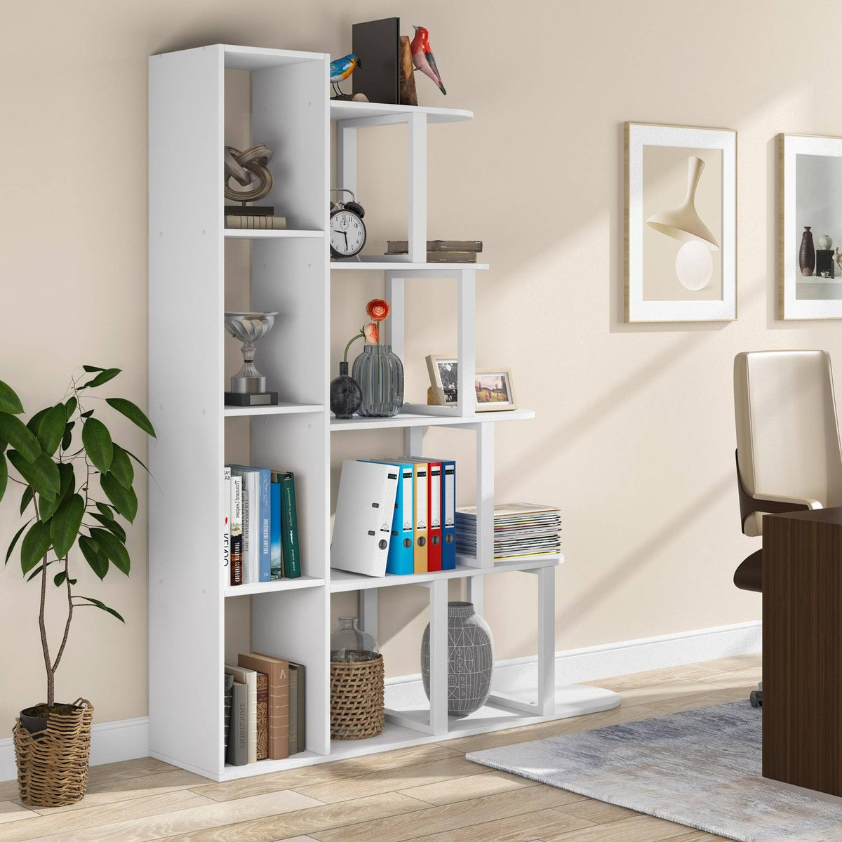 Brown 14 Shelf Bookcase A155979