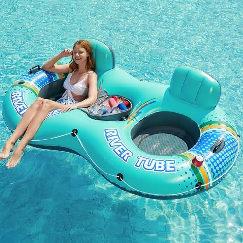2 Person Inflatable River Tube Float with Cooler I222