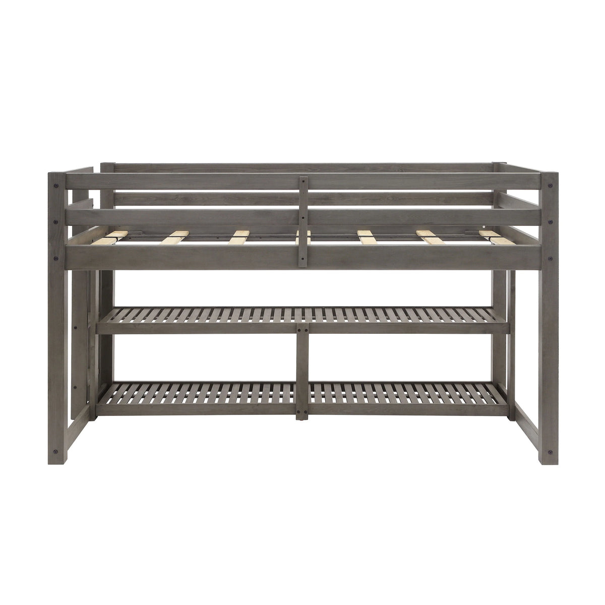 Black Twin Loft Storage Bed V57514