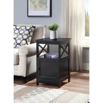 Black End Table with Storage R47772