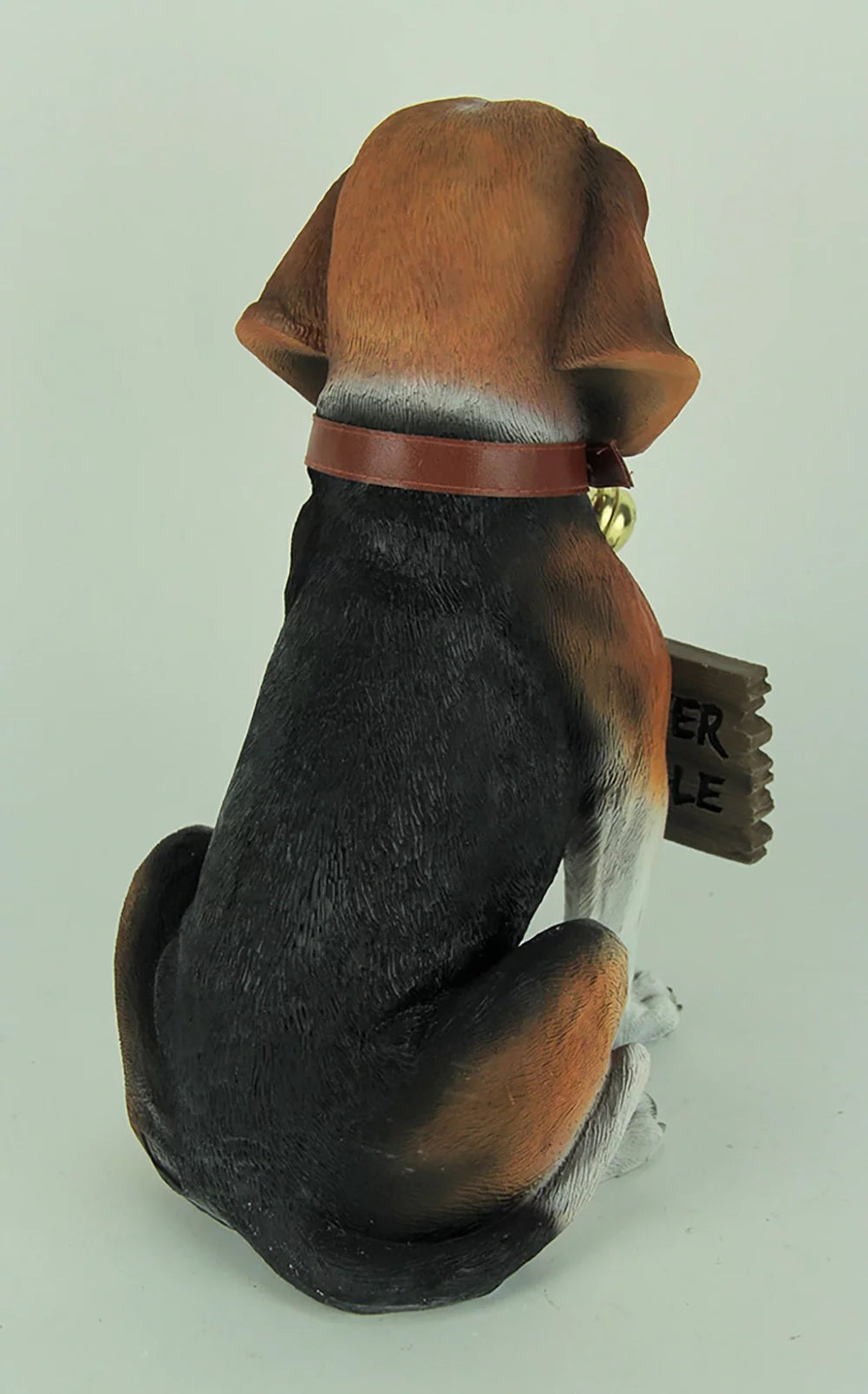 12 inch Realistic Lifelike Dog Statue with Reversible Sign N8161