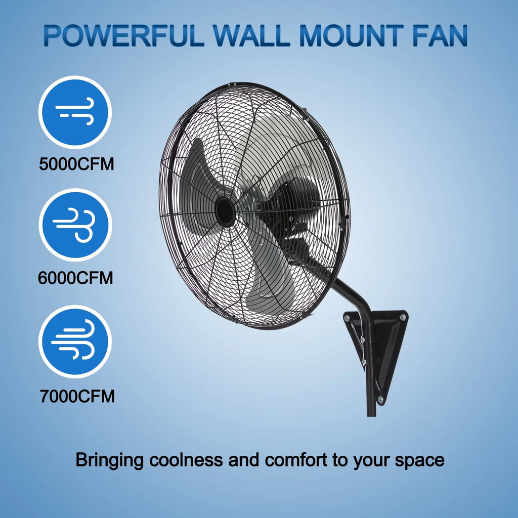 24” Wall Mount 3-Speed Oscillating Fan S280647