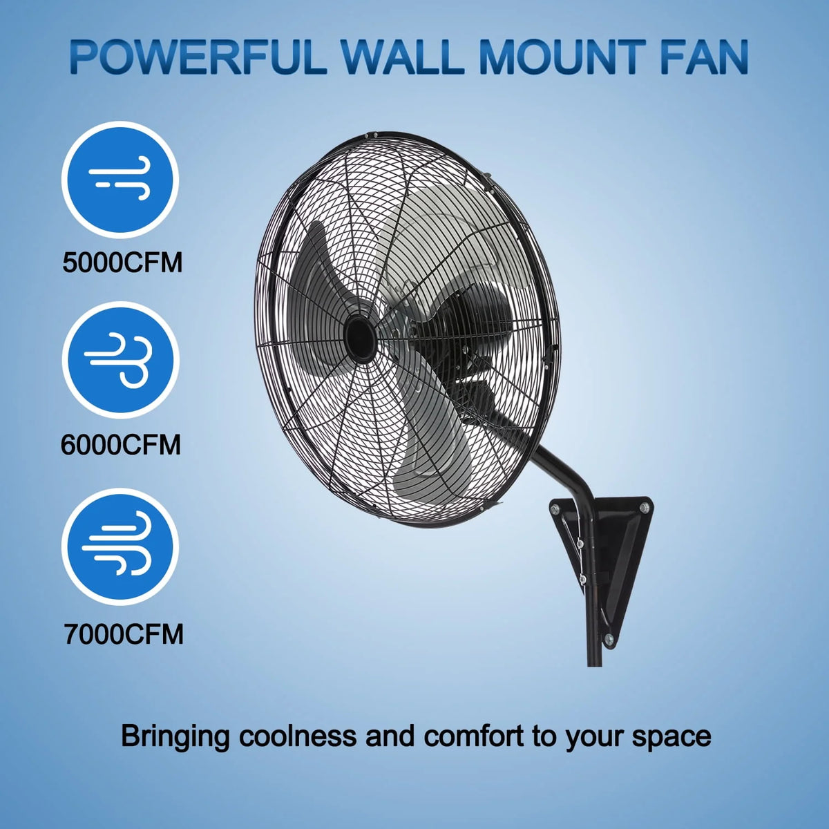 24” Wall Mount 3-Speed Oscillating Fan S280647