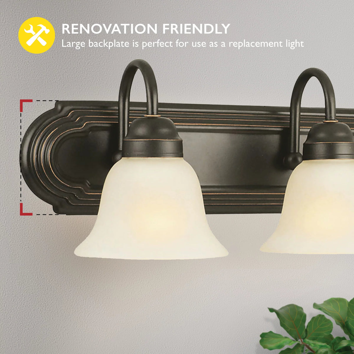 3-Light Frosted Glass Vanity Light G9582