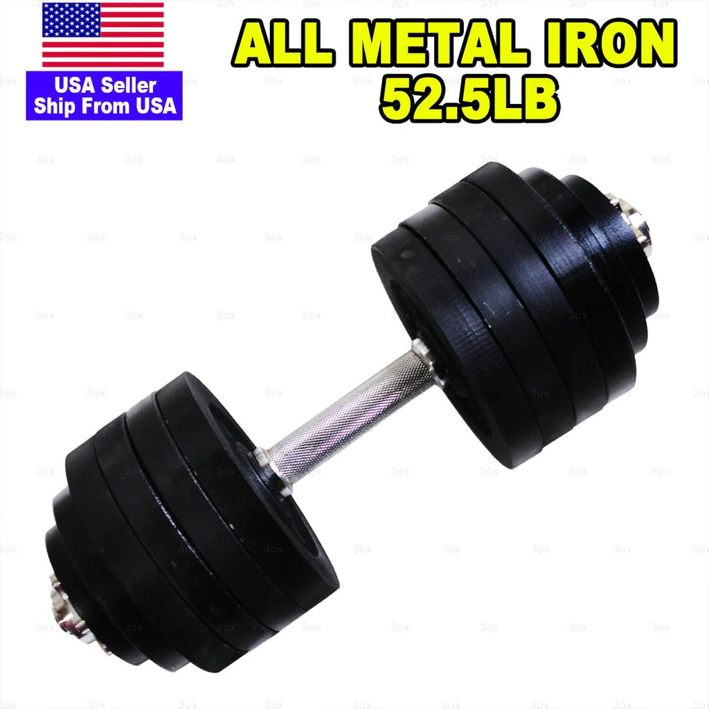 Adjustable Dumbbell Single Unit Black Plated Cast Iron Q48070