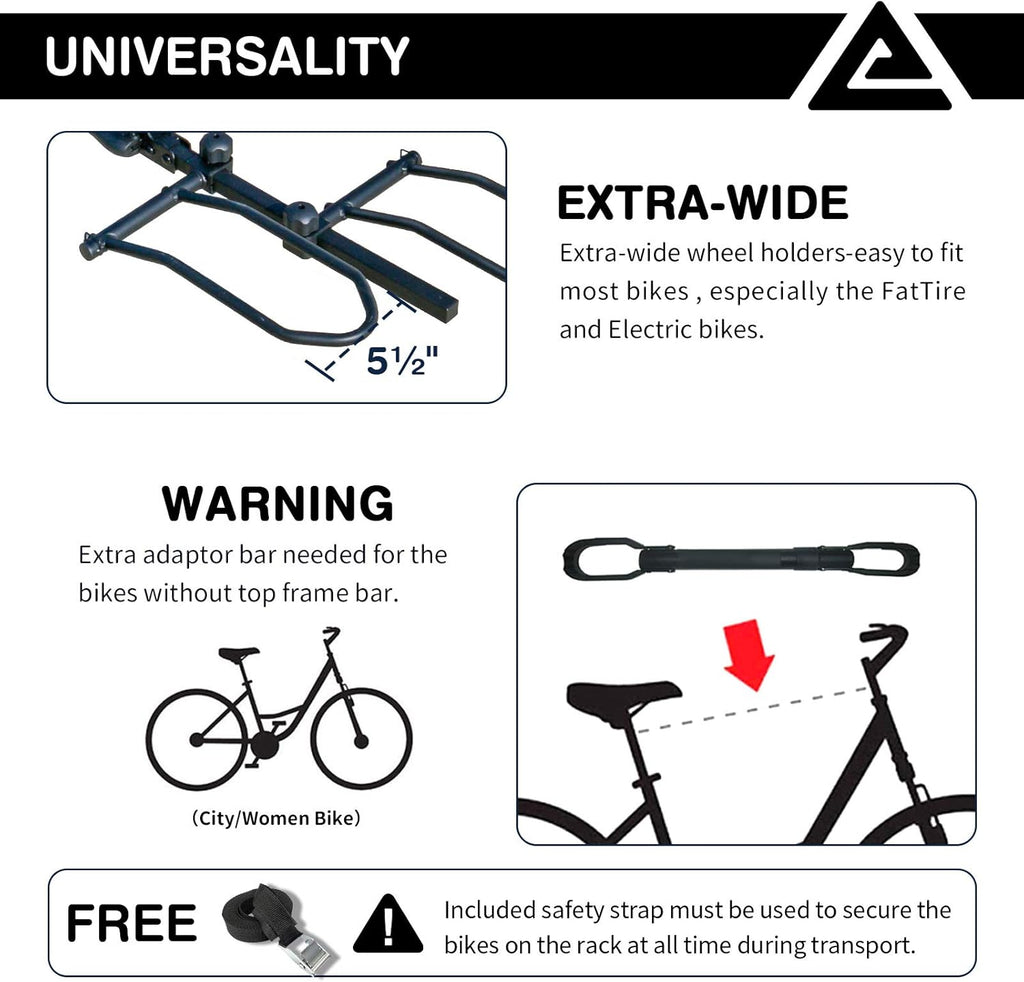 2-Bike Hitch Mount Bike Rack N4845