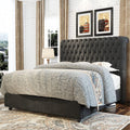 King Size Velvet Upholstered Platform Bed Frame V3443