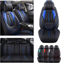 Car Seat Covers 5-Seat Waterproof All Weather Black Blue G403552