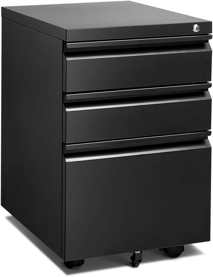 White 3 Drawer Lateral File Cabinet with Lock P677068