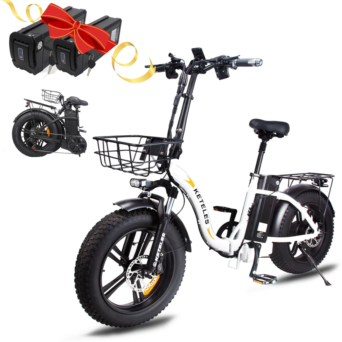 20 Fat Tire 1000W Electric Bike with 48V 17.5AH Removable Battery F526709