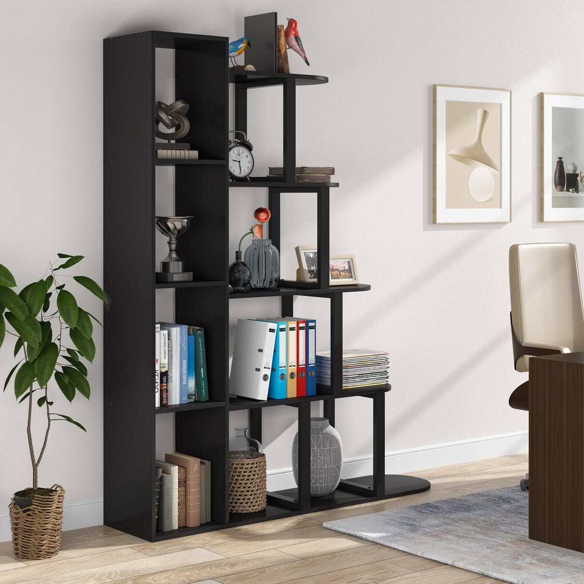 Brown 14 Shelf Bookcase A155979