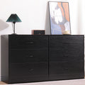 Black 6 Drawer Dresser F5101