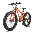 26 Mountain Bike 21 Speed Full Suspension Fat Tire Orange W928797