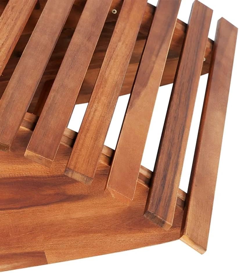 Solid Acacia Wood Rocking Sun Loungers Brown W314414