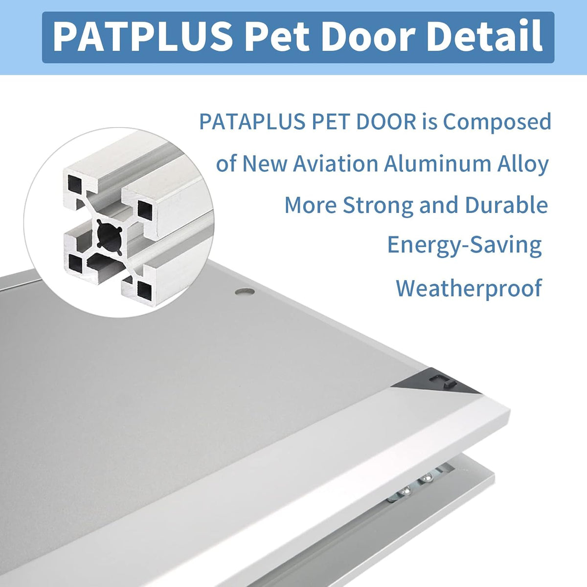 Large Dog Door with Magnetic Double Flaps and Aluminum Frame P898409