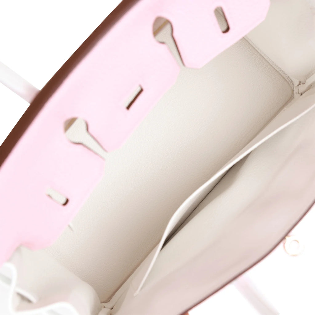 Rose Sakura and White 25 Clemence Handbag N966