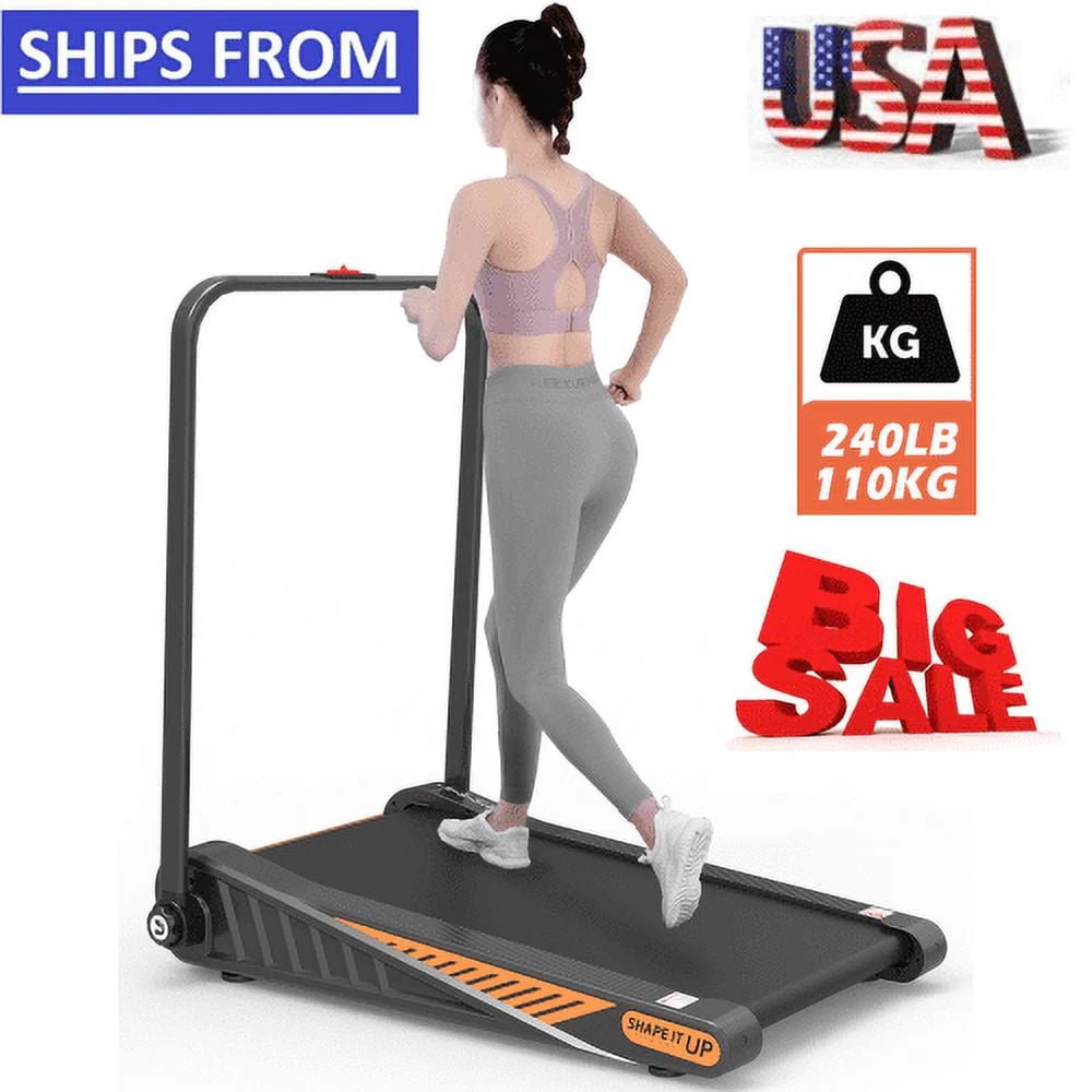 2 in 1 Folding Treadmill 2.5HP 15% Incline Under Desk Electric Treadmill T691