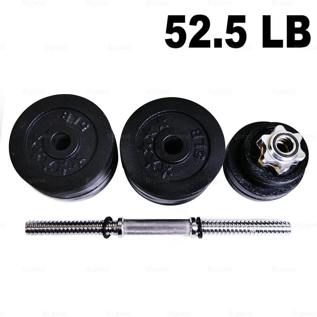 Adjustable Dumbbell Single Unit Black Plated Cast Iron Q48070