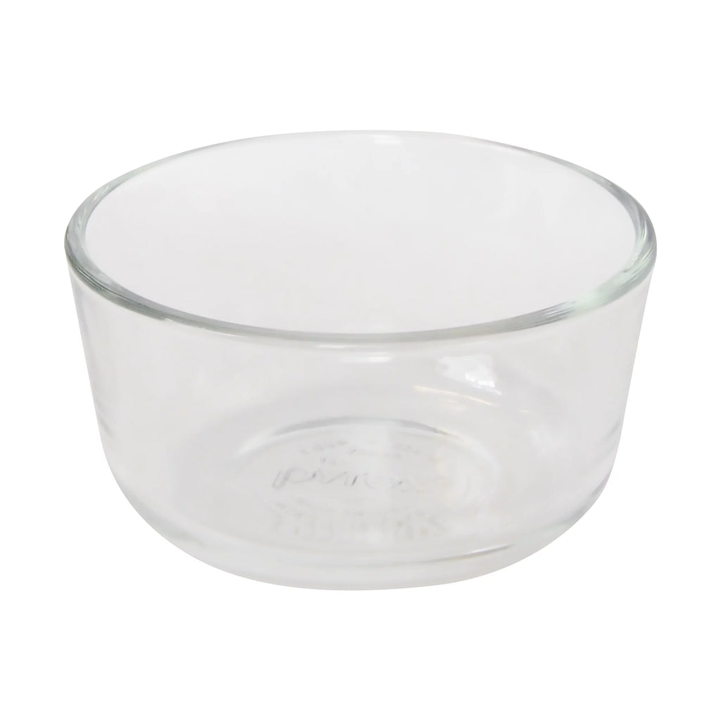 1-Cup Clear Round Glass Food Storage Bowl with Lid 4-Pack W9123