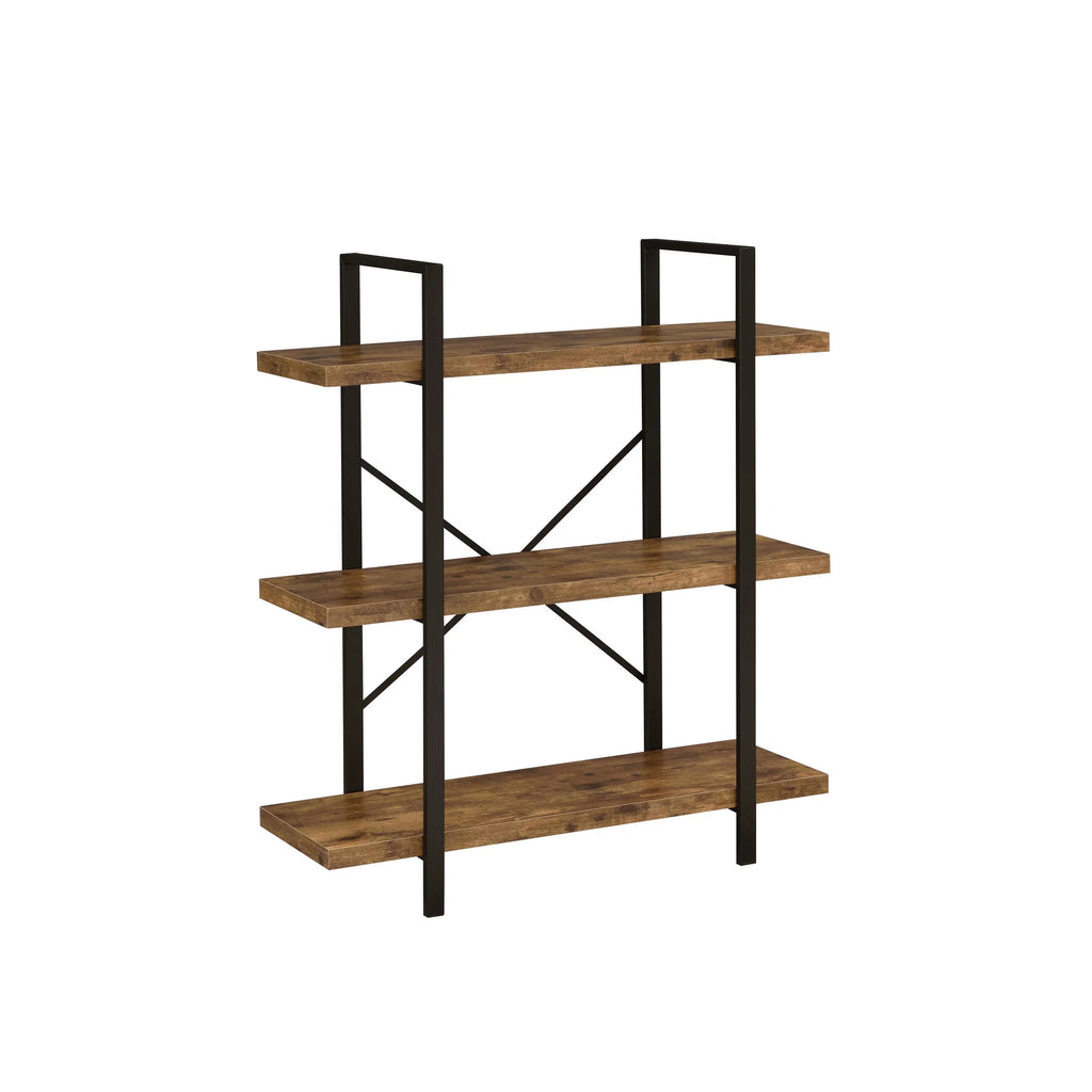 Antique Nutmeg 3-tier Open Back Bookcase A675