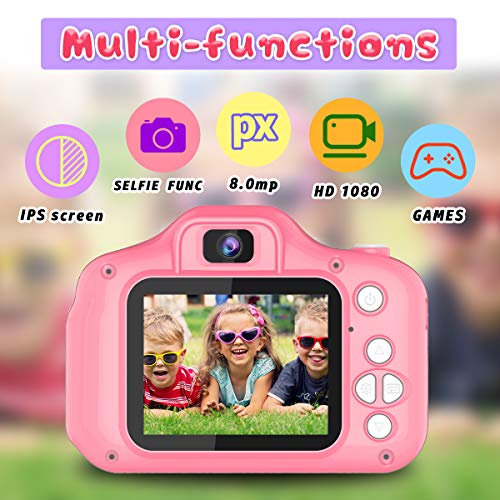 Kids Selfie Camera with 32GB SD Card C396