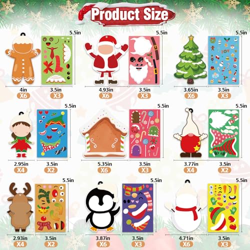 36 Pack Christmas Ornament Craft Kit R289