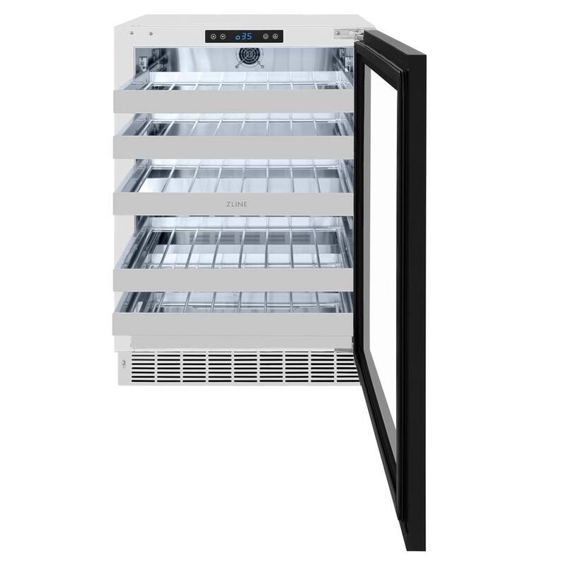 24 in. Dual Zone 44-Bottle Panel Ready Wine Cooler with Glass Door N322833