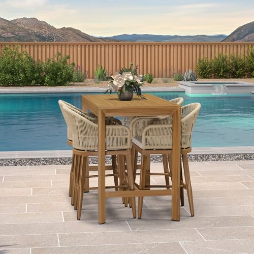 3 Pieces Outdoor Counter Height Bar Stools Set J694