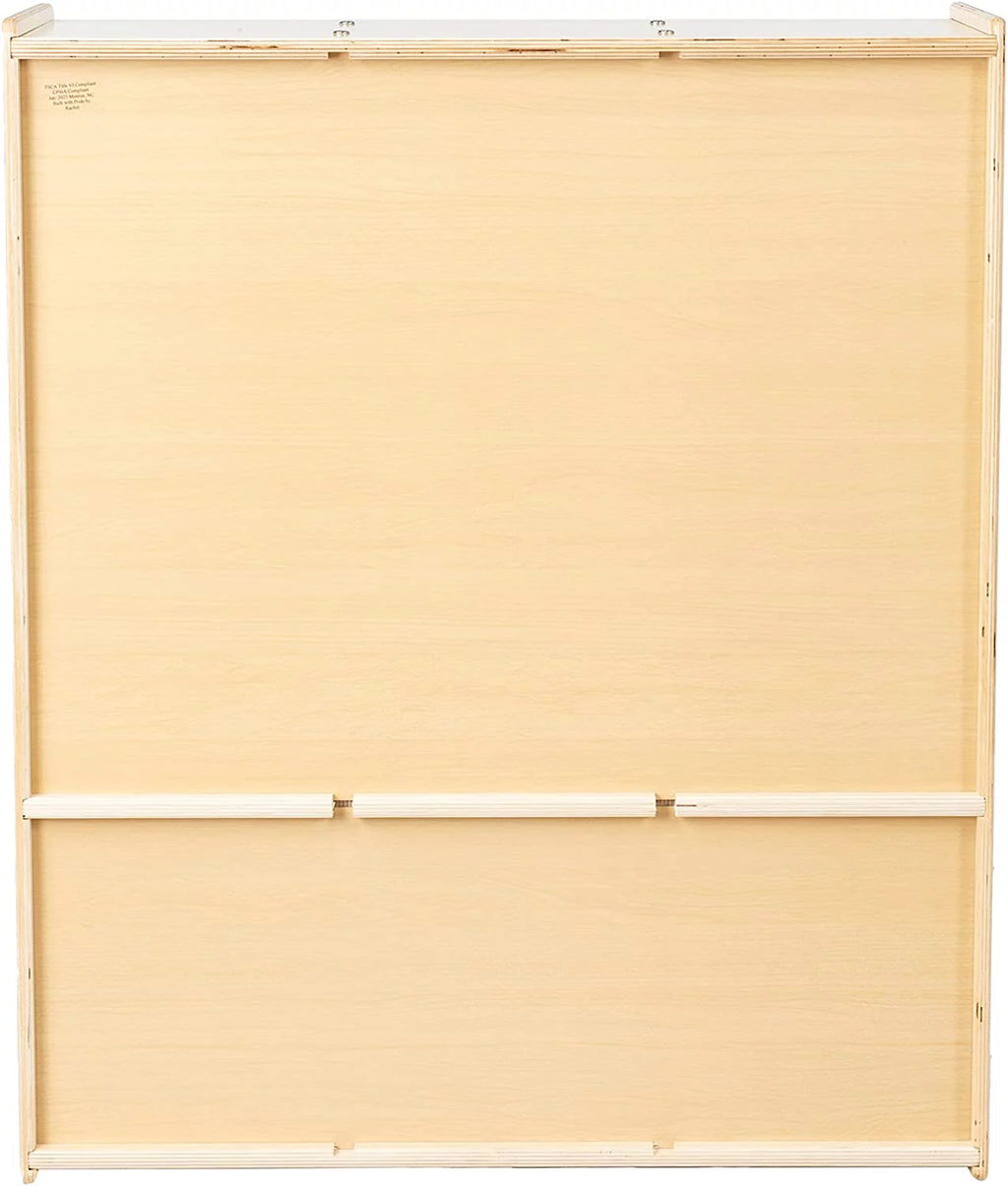 Wooden 3-Section Coat Locker Cubby Rack N892636