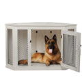 Wooden Corner Dog Crate Side Table F7728