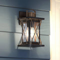 13''H Outdoor Wall Sconce with Olde Bronze Finish and Shatterproof Glass Q2918