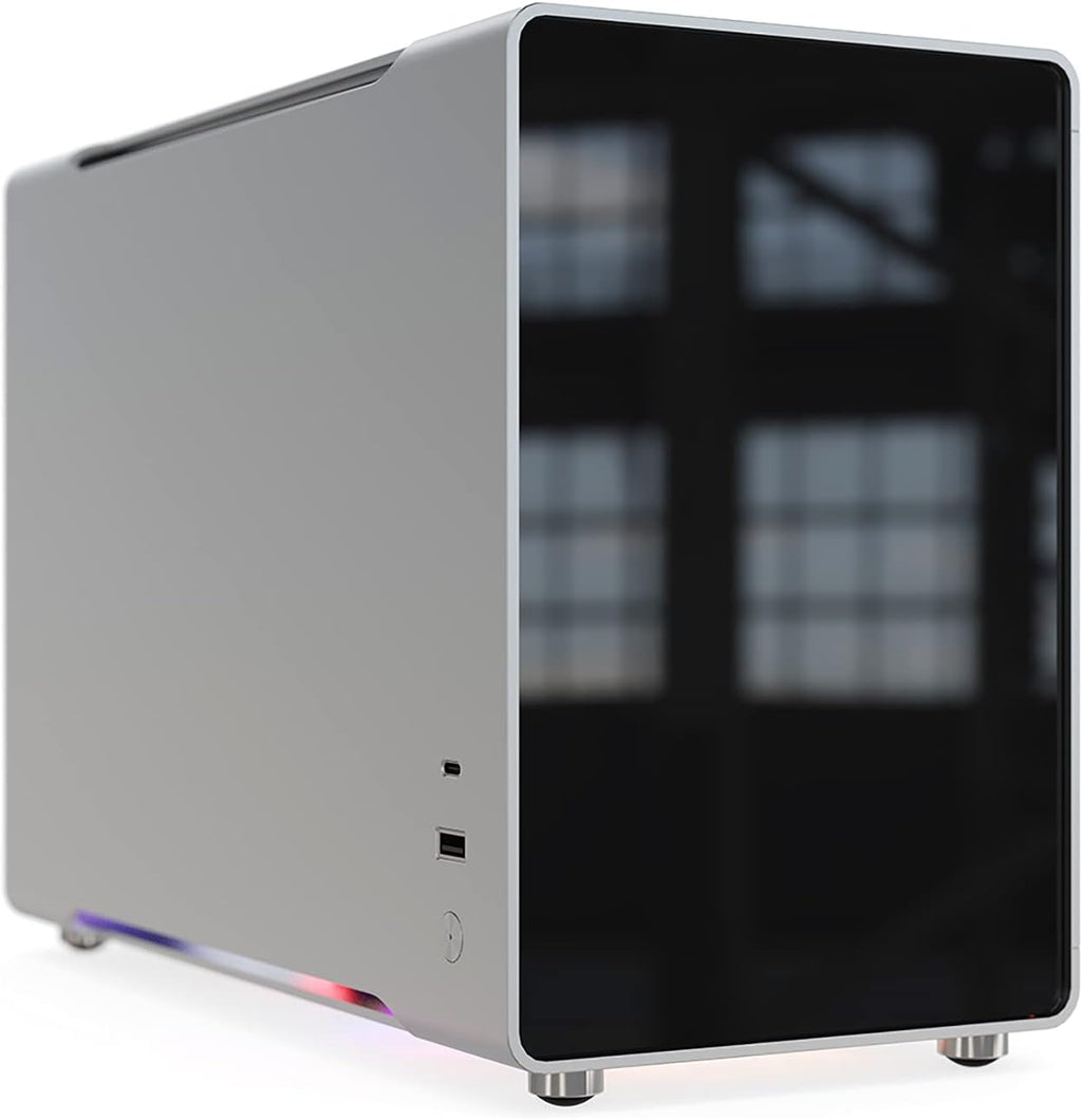 Mini ITX Aluminum Computer Case with Tempered Glass Z5181