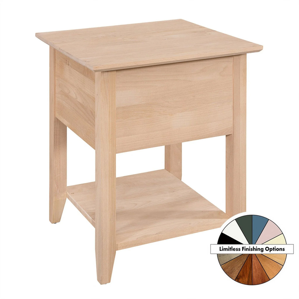 2-Drawer Alder Wood End Table W463349