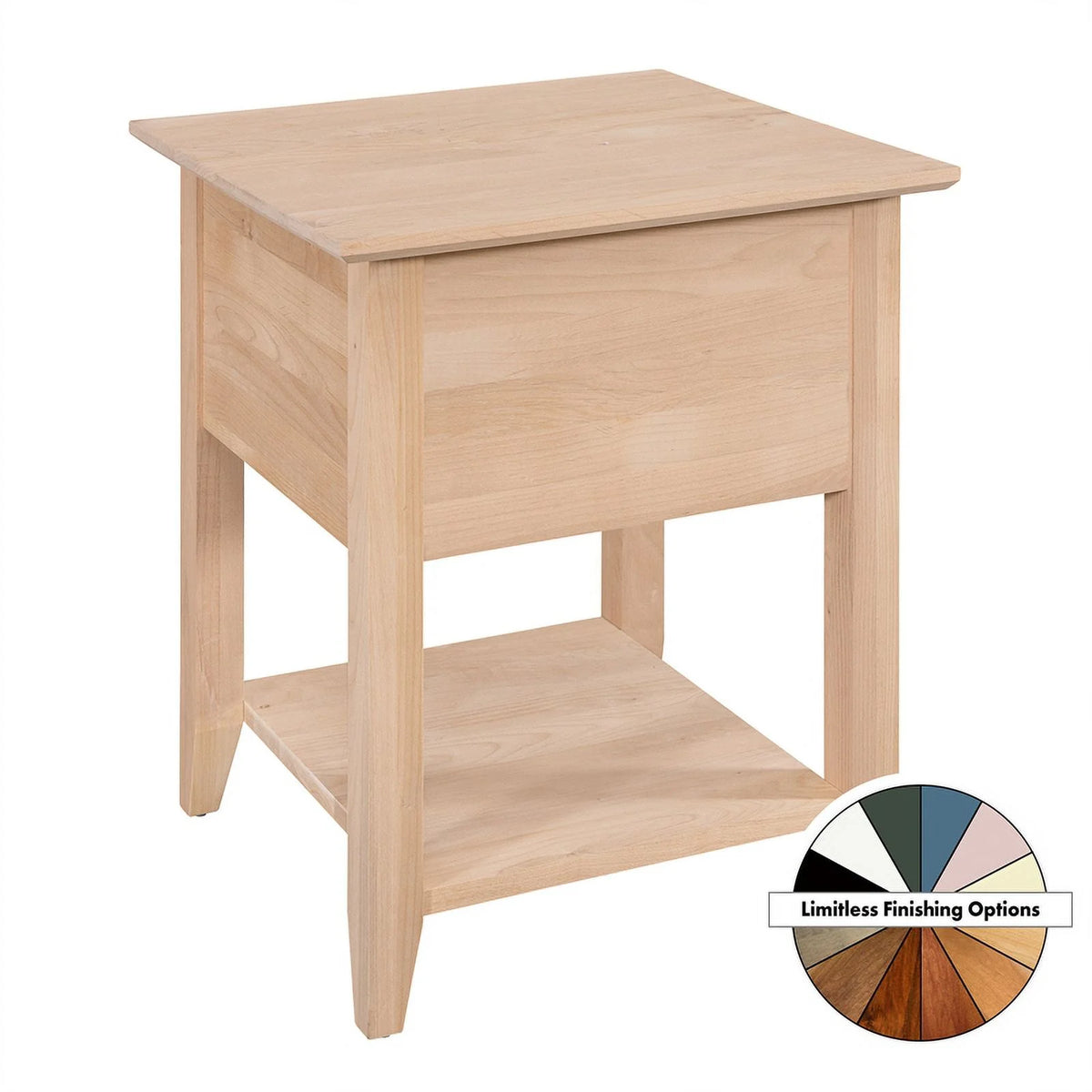 2-Drawer Alder Wood End Table W463349