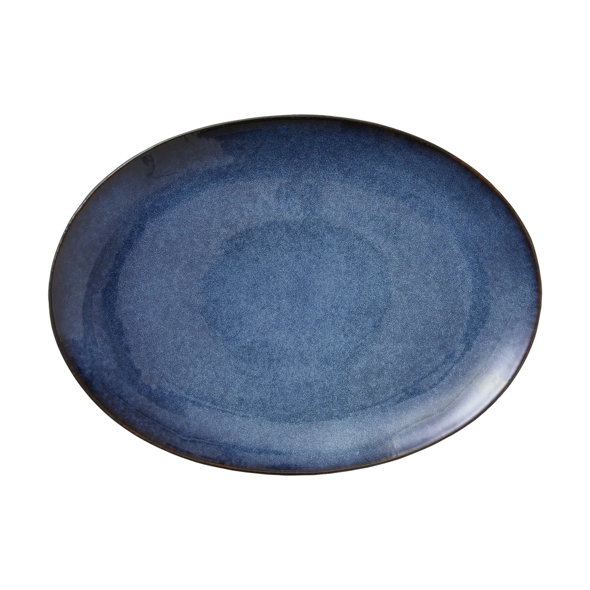 Oval Dish 45x34cm Black Dark Blue T220795
