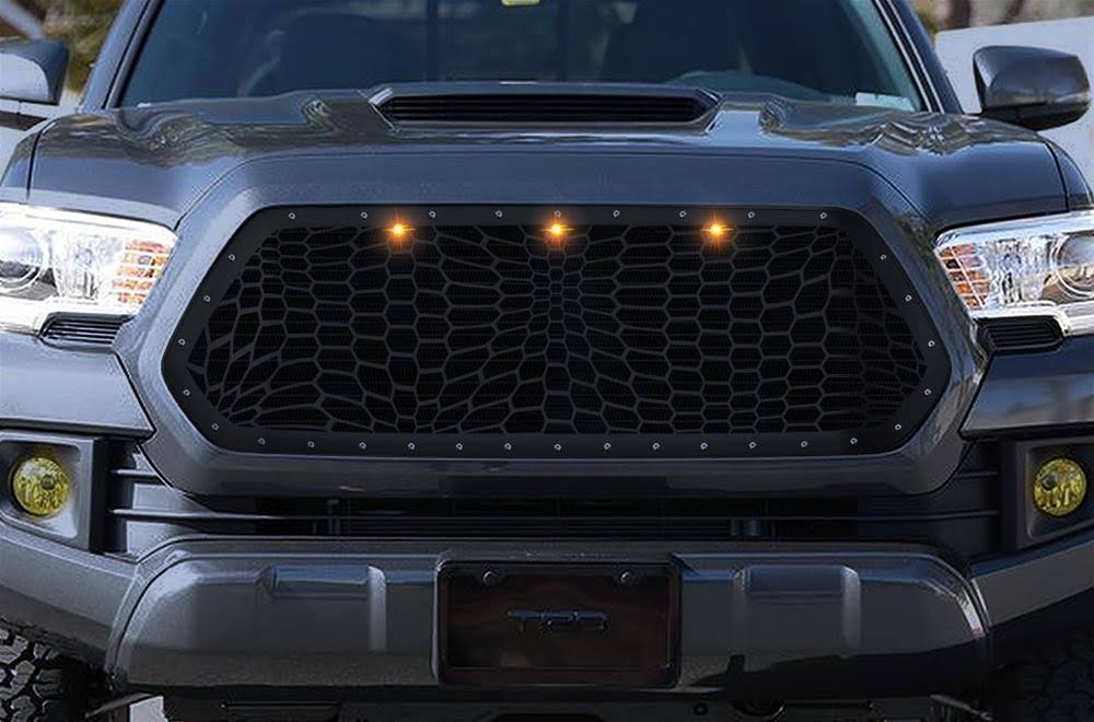 Steel Grille with 3 Amber Lights A825263