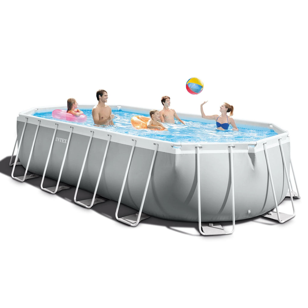 16.5ft x 9ft x 48in Oval Above Ground Pool Set with Pump W3058
