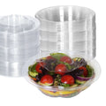 24oz Clear Disposable Plastic Salad Bowls with Lids Z882
