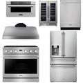 36 Gas Range, Range Hood, Refrigerator, Dishwasher, Microwave and Wine Cooler L7890