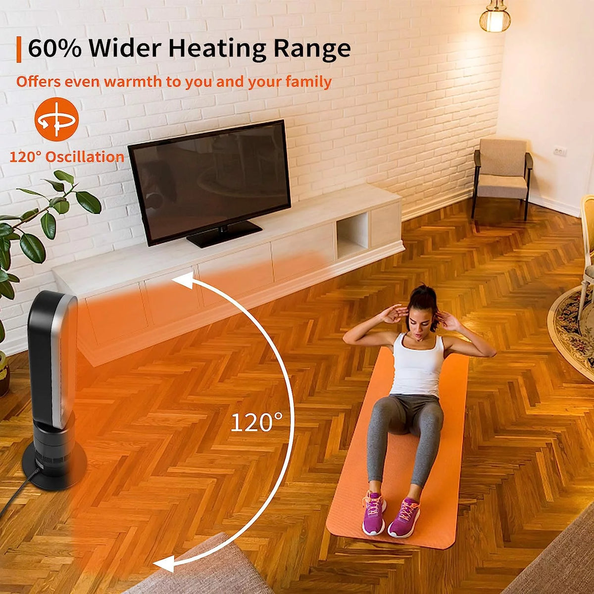 32-inch Bladeless Tower Fan Heater & Fan Combo with Remote Control N72793