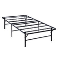Full Size Low Profile Foldable Metal Bed Frame Black T170847