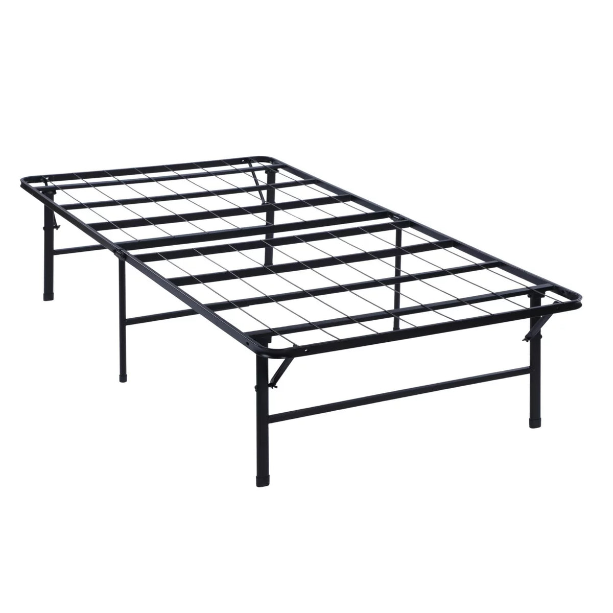 Full Size Low Profile Foldable Metal Bed Frame Black T170847