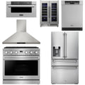 36 Gas Range, Range Hood, Refrigerator, Dishwasher, Microwave and Wine Cooler F54478