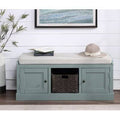 Blue Storage Bench S38619