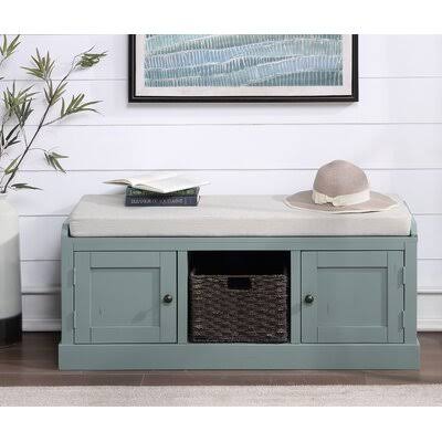 Blue Storage Bench S38619