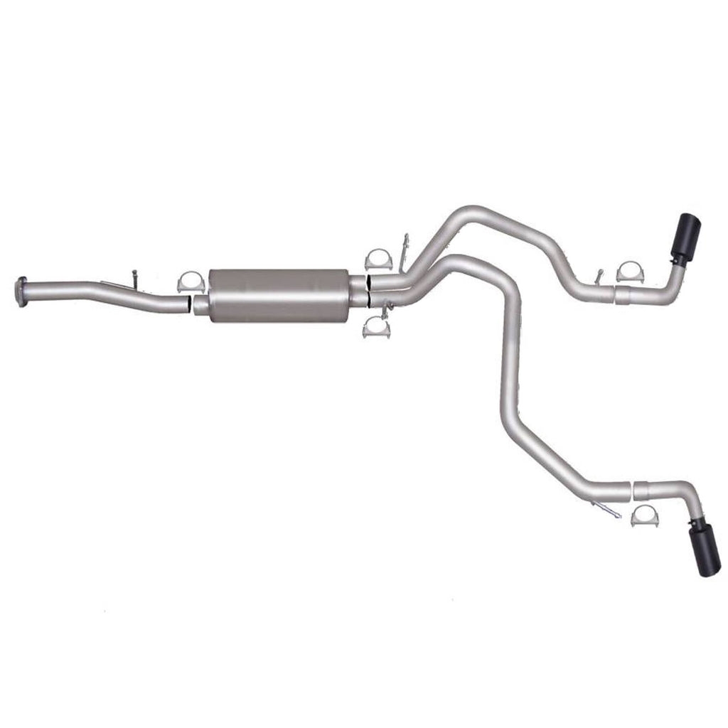 Black Cat-Back Dual Split Exhaust System Q82560