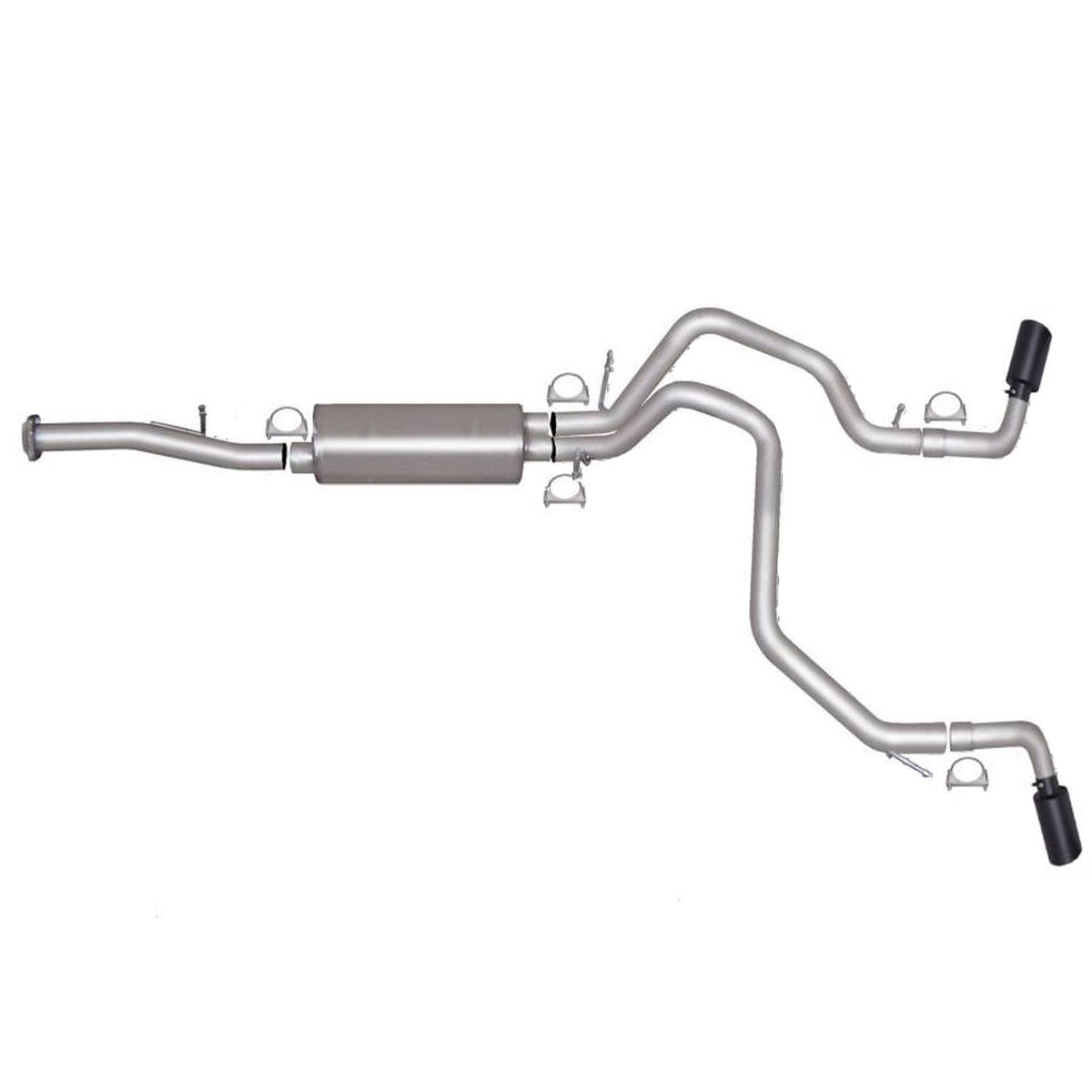 Black Cat-Back Dual Split Exhaust System Q82560